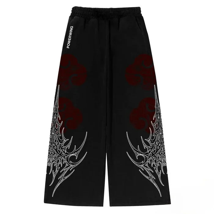 Anime Cloud Wing Streetwear Pants